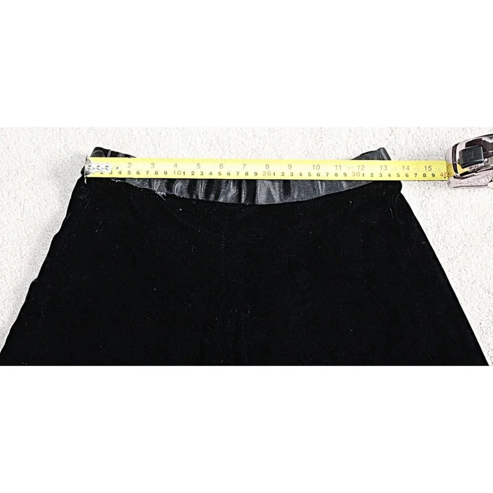 Vintage 80s Velvet Midi Skirt with Satin Waistband, No tags (Lillie Brand), M/L - Picture 7 of 8